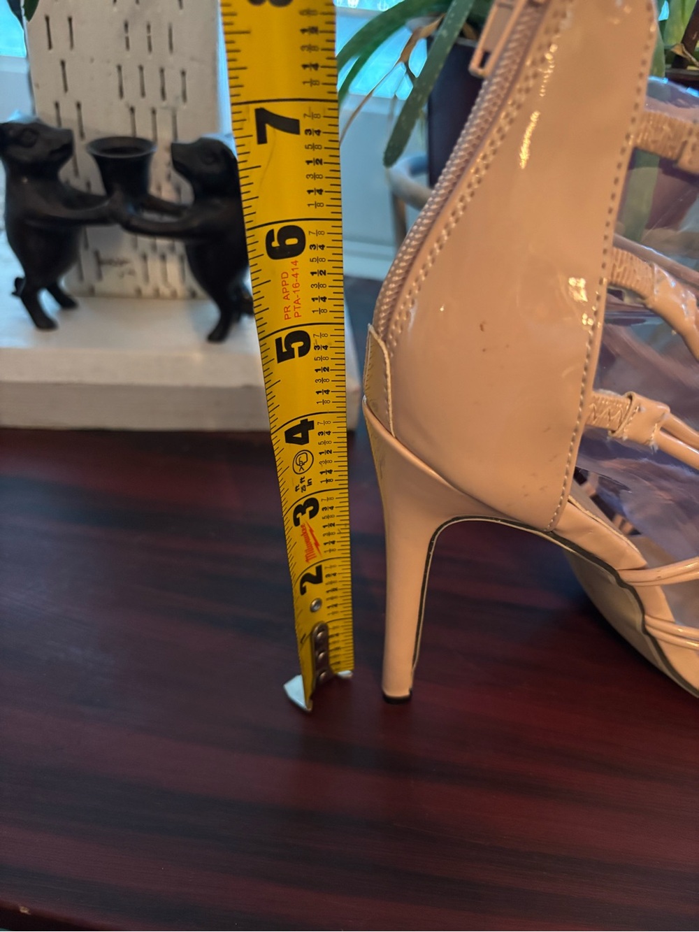 Women's Nude Strappy High Heel Sandals 11 - Picture 7 of 9
